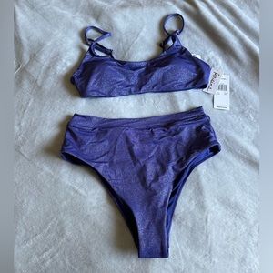 RAISINS high waisted cheeky bikini set